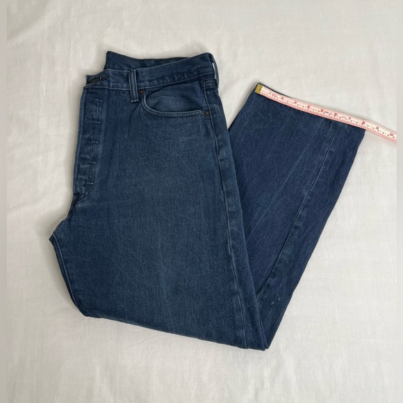 Levis 501 Jeans Mens Size 38X30 Blue Button Fly Black Tab Straight Leg Denim - Picture 10 of 10